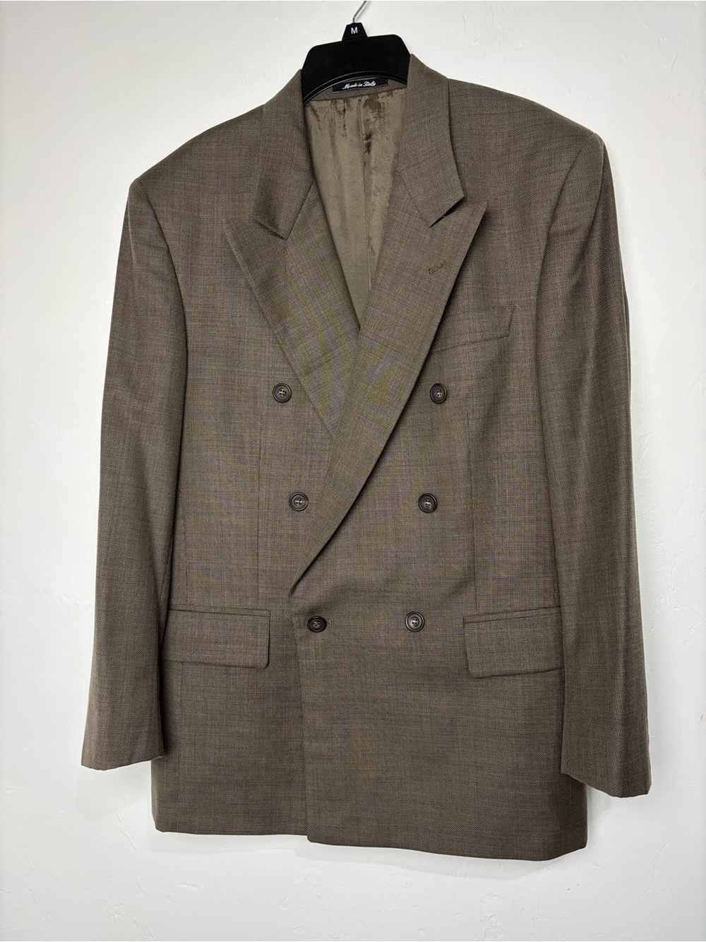 Vito Rufolo Reda Supercento Italy Men's Double Breasted Sport Coat Blazer Jacket